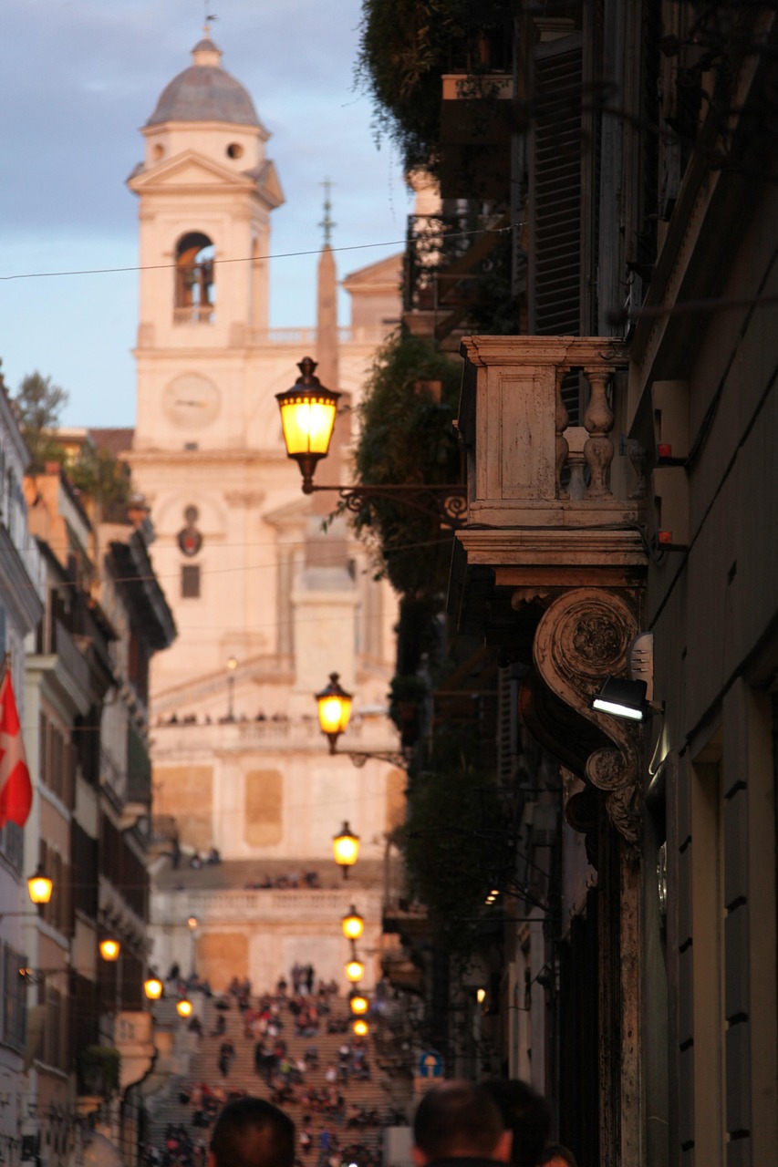 rome, street view, spanish steps